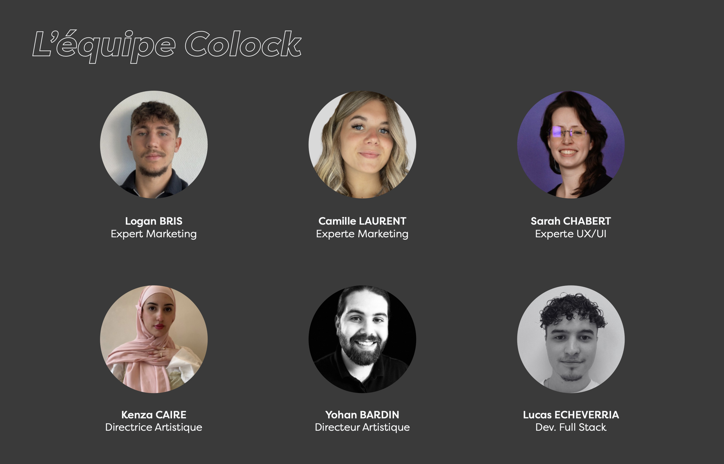 Photot des membres de l'équipe.