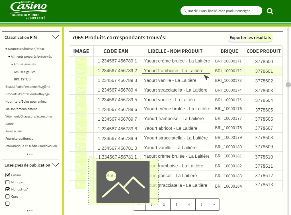 Screen de l'application