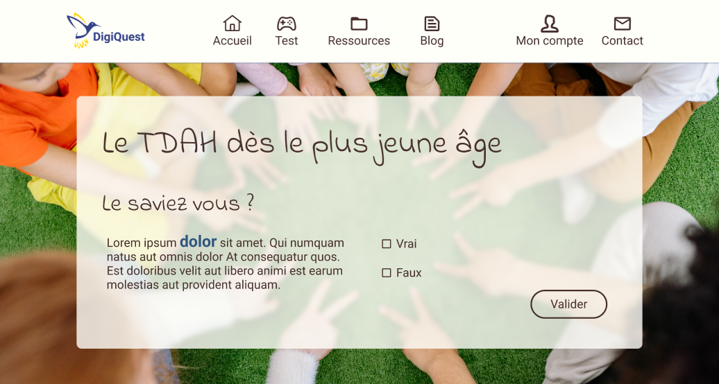 Screen de l'application